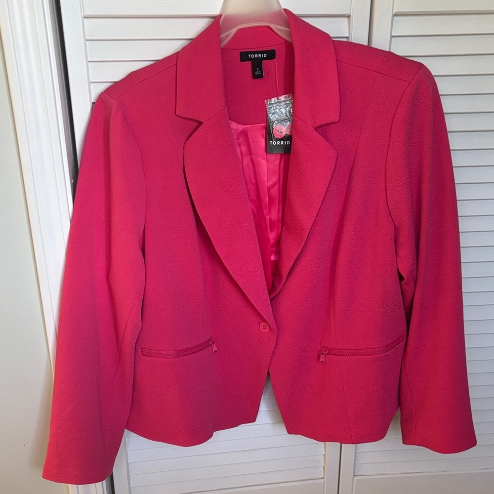 Torrid Vibrant Pink Blazer Jacket